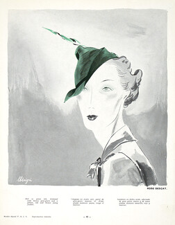 Rose Descat 1936 Hat, Léon Bénigni