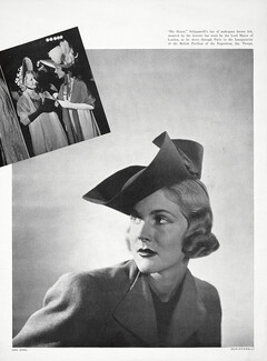 Schiaparelli (Millinery) 1937 "His Honor" Hat, Photo Jean Moral