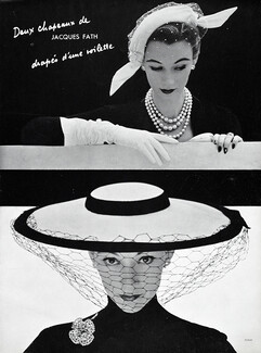 Jacques Fath (Hats) 1952 Photos Pottier