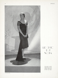 Chanel 1929 Black Evening Gown for Lady Abdy, Photo Hoyningen-Huene
