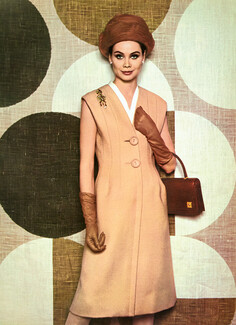 Lanvin Castillo 1962 Robe Princesse, Clip Renel, Sac Hermès