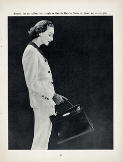 Hermès (Couture) 1955 Tailleur Lesur, Sac à main