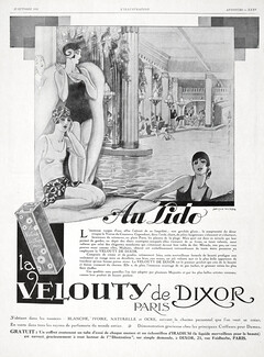 Velouty de Dixor 1928 Lido de Venise, Jacques Leclerc, Bathing Beauty, Swimmer