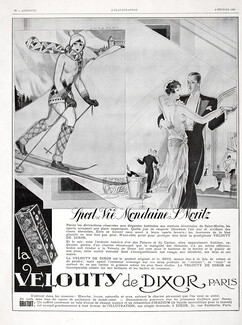 Dixor 1929 La Velouty De Dixor, Saint-Moritz, Skier, J. Jacques Leclerc