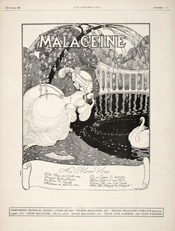 Malaceïne 1921 Le Miroir d'Eau, Gerda Wegener, Marquise