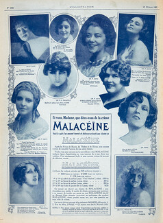 Malaceïne 1926 Spinelly, Lély, Rafale, Denya, Yrven, Sibille, Valmond, Parisys...
