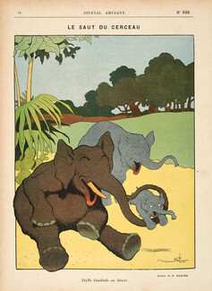 Benjamin Rabier 1911 Elephants playing