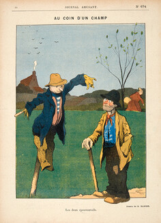 Benjamin Rabier 1912 Les Deux Epouvantails, Scarecrow