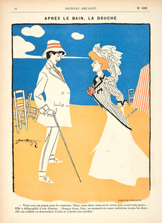 Portalez 1907 Après Le Bain, La Douche, Beach