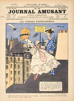 Portalez 1910 Les Pingres d'Après-Demain, Taxis volants, Taxiplane, Utopie