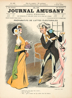 Ferdinand Bac 1910 Préparatifs de Luttes Electorales, Fashion Satire