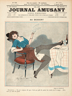René Préjelan 1913 Béguinette, Les Pieds sur la Table