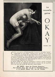 Okay (Lingerie) 1934 Girdle, Garters, Stockings
