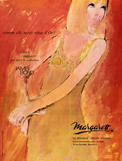 Margarett (Lingerie) 1965 James Bond 007, Illustration Christian Benais