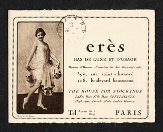 Eres (Lingerie) 1926 Bas de Luxe, Dépliant 8 pages, 8 pages