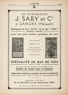 J. Saby et Cie (Hosiery) 1921