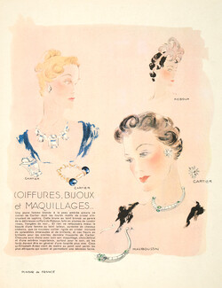 Cartier 1935 Cristal Necklace, Flowers Earrings, Karsavina