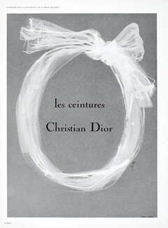 Christian Dior (Fashion Goods) 1961 Les Ceintures, René Gruau