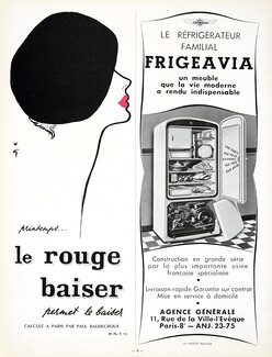 Rouge Baiser (Lipstick) 1949 René Gruau (Beret)