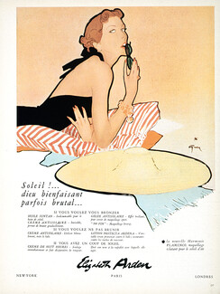 Elizabeth Arden (Cosmetics) 1950 René Gruau (Beach A)