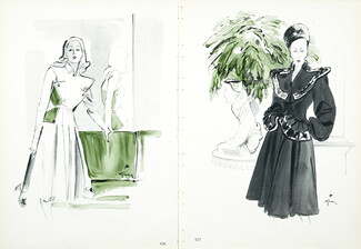 Marcelle Dormoy 1945 René Gruau, Fashion Illustration