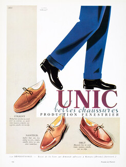 Unic (Shoes) 1954 Bernard Villemot