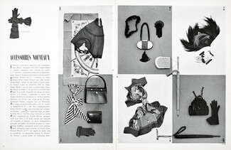 Hermès (Carré), Nina Ricci, Line Vautrin, Francis Winter... 1948 Fashion Goods, Photo Pottier