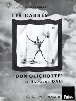 Salvador Dali 1958 Les carrés "Don Quichotte", Leonard Fashion, Photo Saad