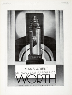 Worth (Perfumes) 1929 Sans Adieu, Art Deco (L)