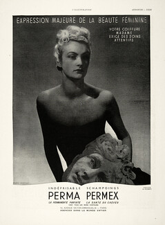 Perma (Cosmetics) 1941 Permex Hairstyle Harcourt Studio