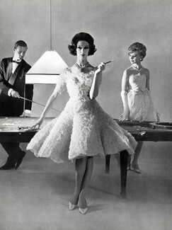Lanvin Castillo (Couture) 1961 Marescot Lace, Vendôme Jewels, Photo de Vassal