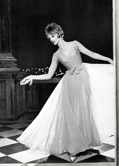 Michel Goma 1961 Van Cleef & Arpels, Hotel Crillon, Evening Dress, Photo Prigent