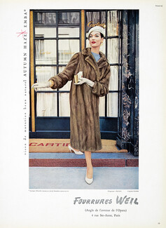 Fourrures Weil (Fur Clothing) 1957 Cartier Store, Photo Virginia Thoren