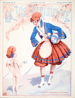 Georges Léonnec 1928 Grandes Manoeuvres de Printemps, French Republic, La Vie Parisienne cover