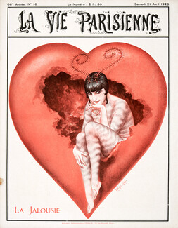 Chéri Hérouard 1928 La Jalousie, Jealousy, La Vie Parisienne cover