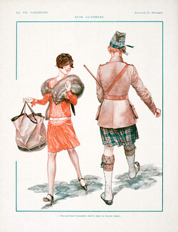 Hérouard 1928 Kilt, Scottish, Fox Fur
