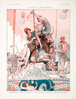 Vald'Es 1928 "La Femme et ses Manèges" Merry-Go-Round, Mermaid, Deauville