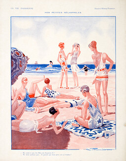 Henry Fournier 1928 Nos Petites Héliophiles, Beach, Topless