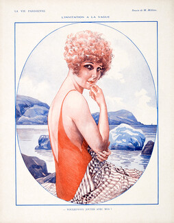 Millière 1928 L'Invitation à la Vague, Bathing Beauty