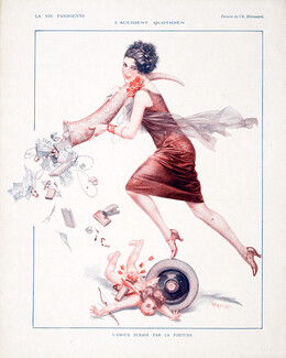 Hérouard 1928 L'Amour Écrasé par la Fortune, Wealth vs Eros