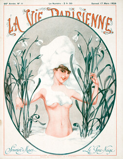 Hérouard 1928 The Snowdrop, Topless, La Vie Parisienne cover