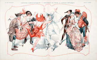 Hérouard 1928 "Colombine en Folie ou L'Amour Démasqué", Carnival Costume