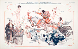 Hérouard 1928 Allégorie L'Éternel Roman de la Rose, Desire, Beauty...