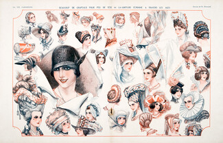 Hérouard 1928 "La Coiffure Féminine à Travers les Âges", Women's Hats Through Ages, Hairstyle