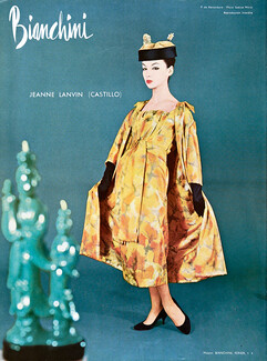 Lanvin Castillo 1957 Bianchini Férier Photo Sabine Weiss