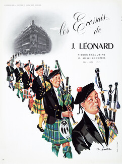 J. Léonard (Fabric) 1952 Scottish, Jouxtel