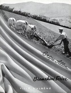 Bianchini Férier 1950s Crêpe Sillon