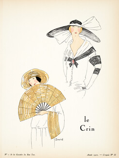 Le Crin, 1922 - Soeurs David. La Gazette du Bon Ton, n°1 — Croquis N°II