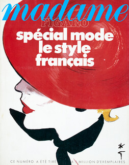 René Gruau 1986 Cover, Hat