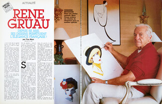 René Gruau, 1986 - Interview, Texte par Yan Méot, 3 pages
